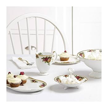   Old Country Roses サラダボール　6枚 Amazon.com | Royal Albert Old Country Roses Salad Bowl: Open